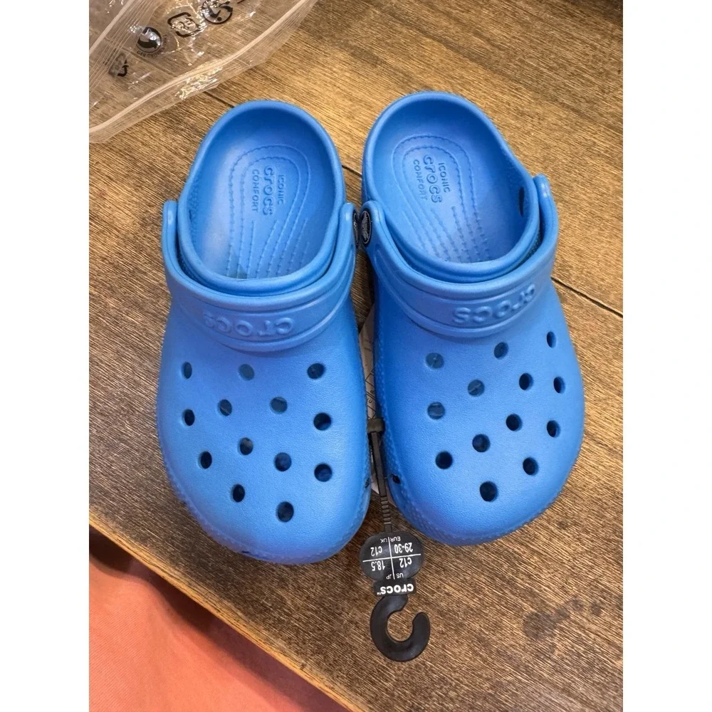 Crocs Big Kids Classic Clog K Slip On Summer Shoes Size C 12 Blue!